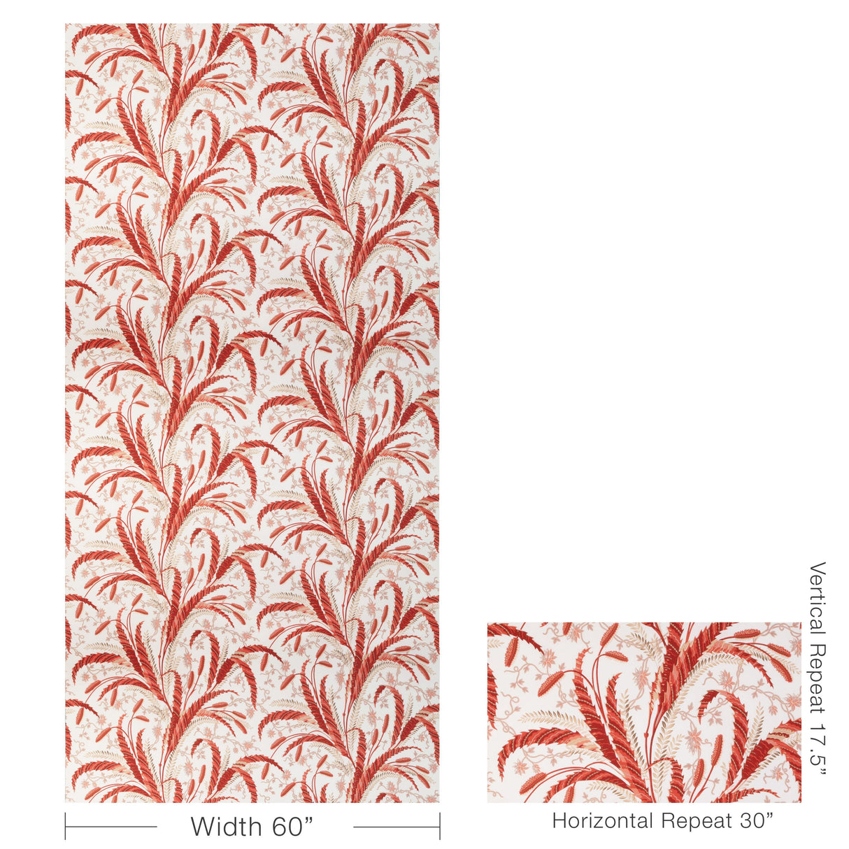 Brunschwig & Fils VERNAY PRINT RED Fabric