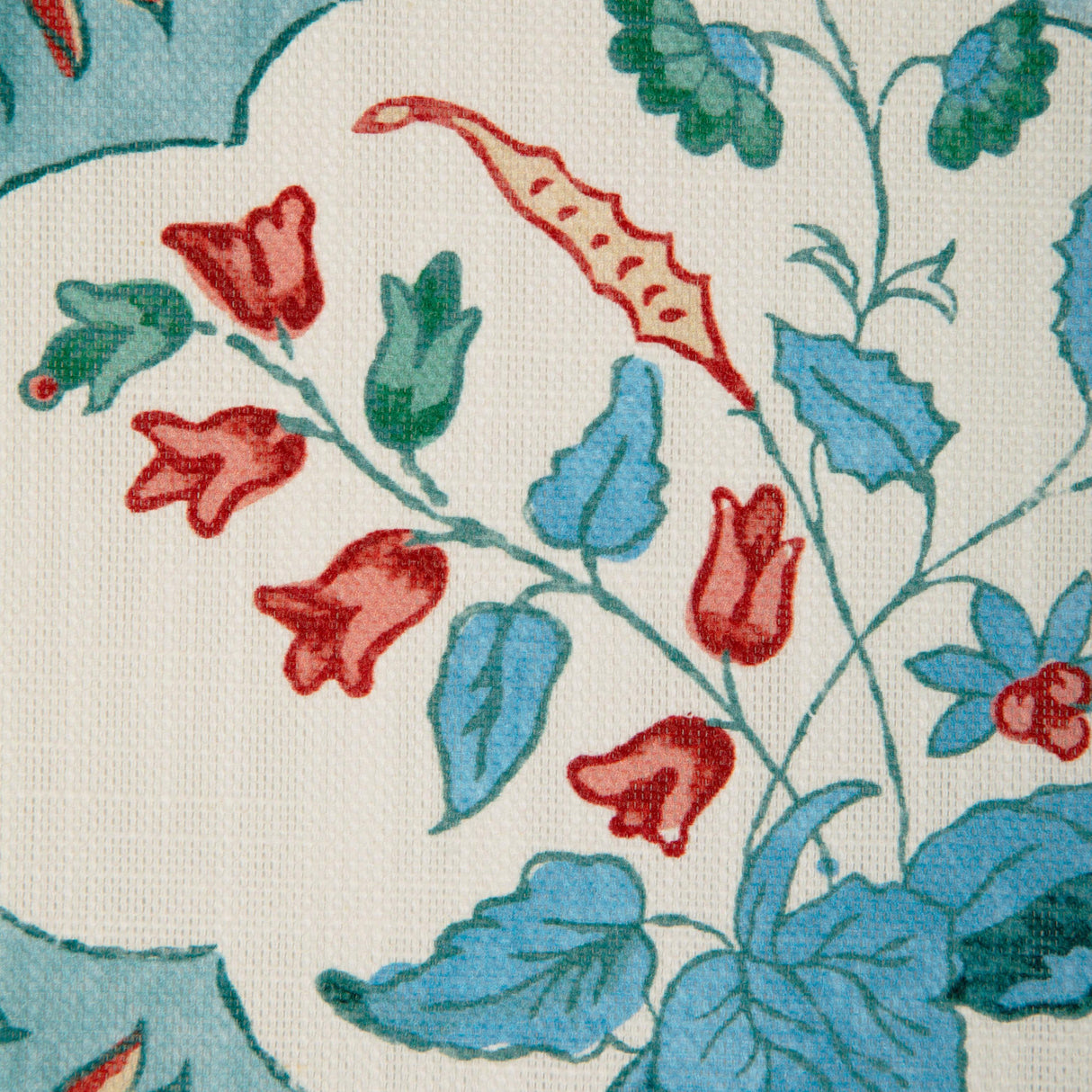 Brunschwig & Fils VENTOUX PRINT TEAL/ROSE Fabric