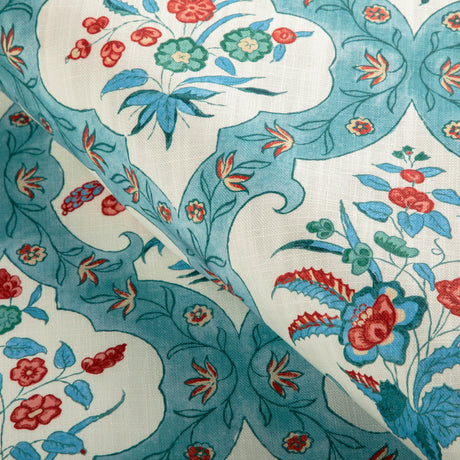 Brunschwig & Fils VENTOUX PRINT TEAL/ROSE Fabric