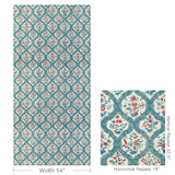Brunschwig & Fils VENTOUX PRINT TEAL/ROSE Fabric