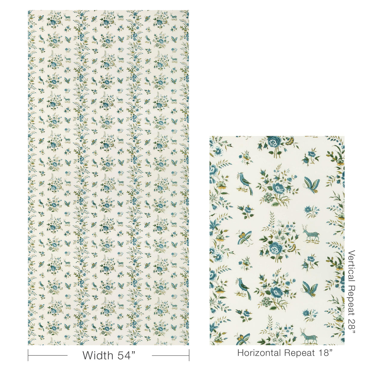 Brunschwig & Fils AUREL PRINT AQUA/LEAF Fabric