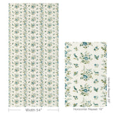 Brunschwig & Fils AUREL PRINT AQUA/LEAF Fabric