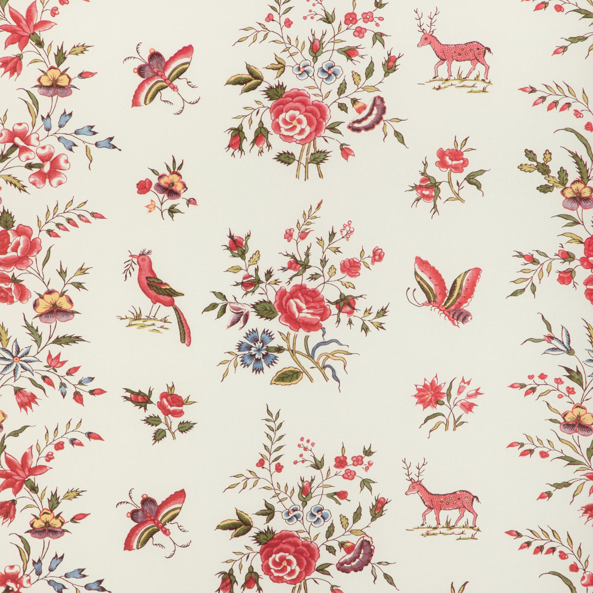 Brunschwig & Fils AUREL PRINT RED/GREEN Fabric