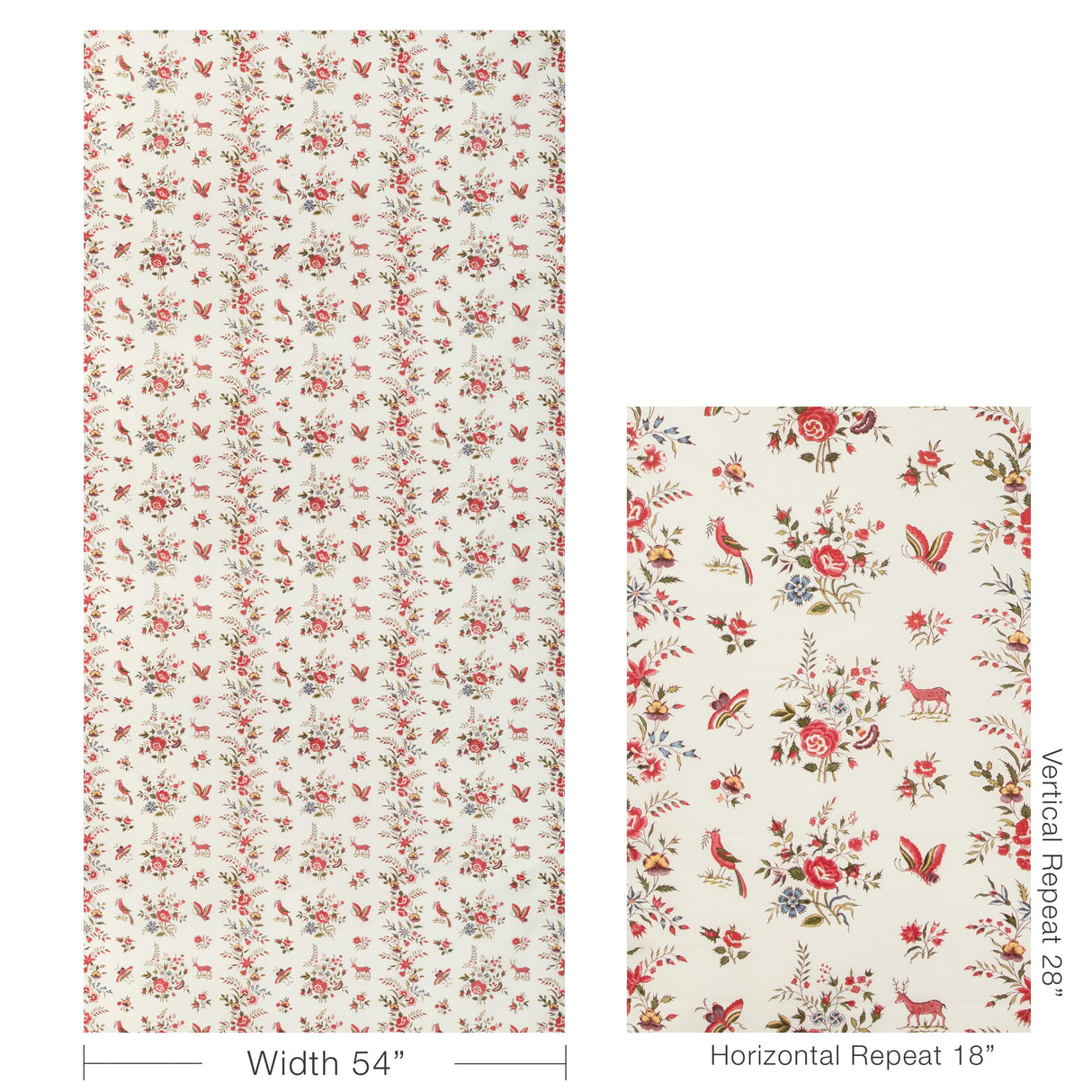 Brunschwig & Fils AUREL PRINT RED/GREEN Fabric