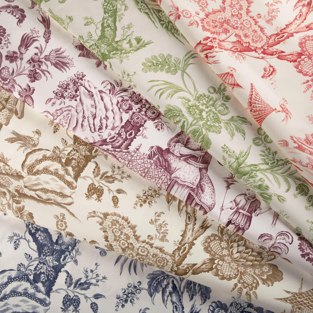 Brunschwig & Fils MARCEL PRINT RED Fabric