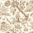 Brunschwig & Fils MARCEL PRINT BROWN Fabric