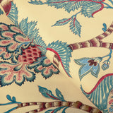 Brunschwig & Fils CADENET PRINT BEIGE/TEAL Fabric