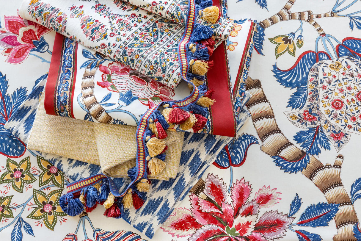 Brunschwig & Fils CADENET PRINT RED/BLUE Fabric