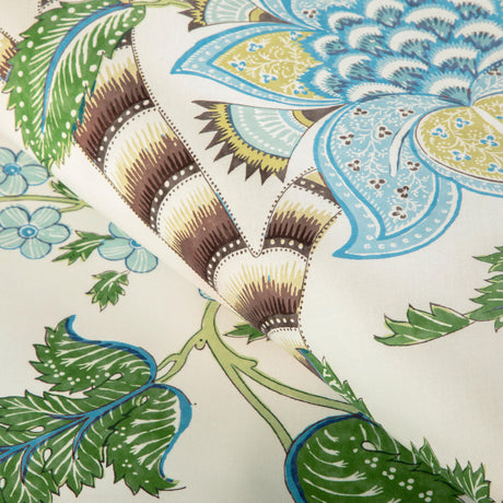Brunschwig & Fils CADENET PRINT AQUA/LEAF Fabric