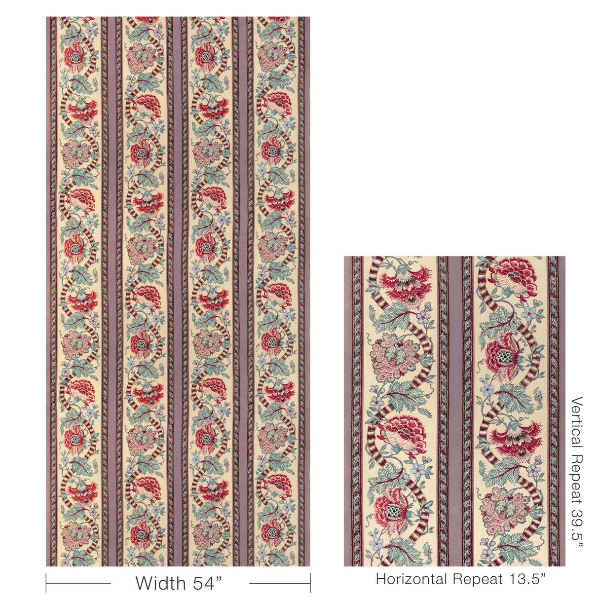 Brunschwig & Fils LAURIS PRINT BEIGE/TEAL Fabric