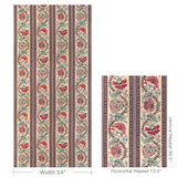 Brunschwig & Fils LAURIS PRINT BEIGE/TEAL Fabric