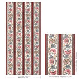 Brunschwig & Fils LAURIS PRINT RED/BLUE Fabric