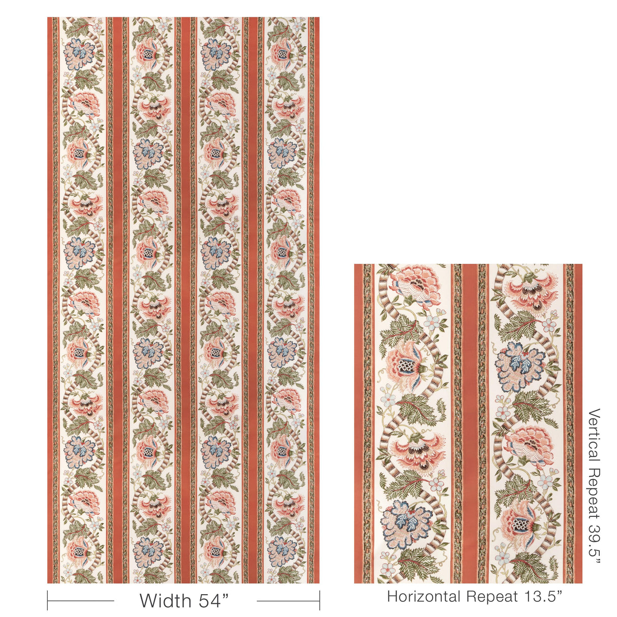 Brunschwig & Fils LAURIS PRINT APRICOT/SAGE Fabric
