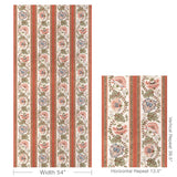 Brunschwig & Fils LAURIS PRINT APRICOT/SAGE Fabric