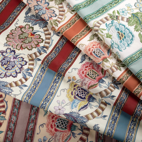 Brunschwig & Fils LAURIS PRINT APRICOT/SAGE Fabric