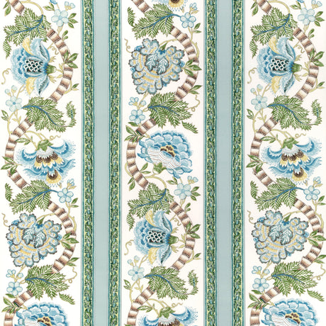 Brunschwig & Fils LAURIS PRINT AQUA/LEAF Fabric