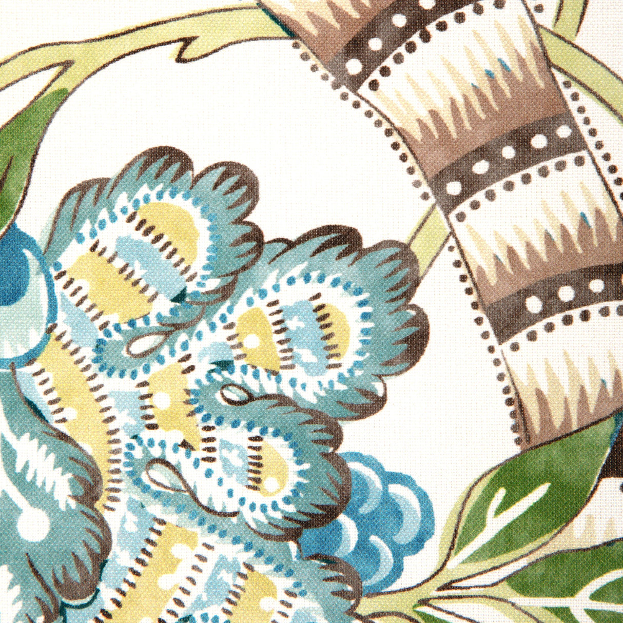 Brunschwig & Fils LAURIS PRINT AQUA/LEAF Fabric