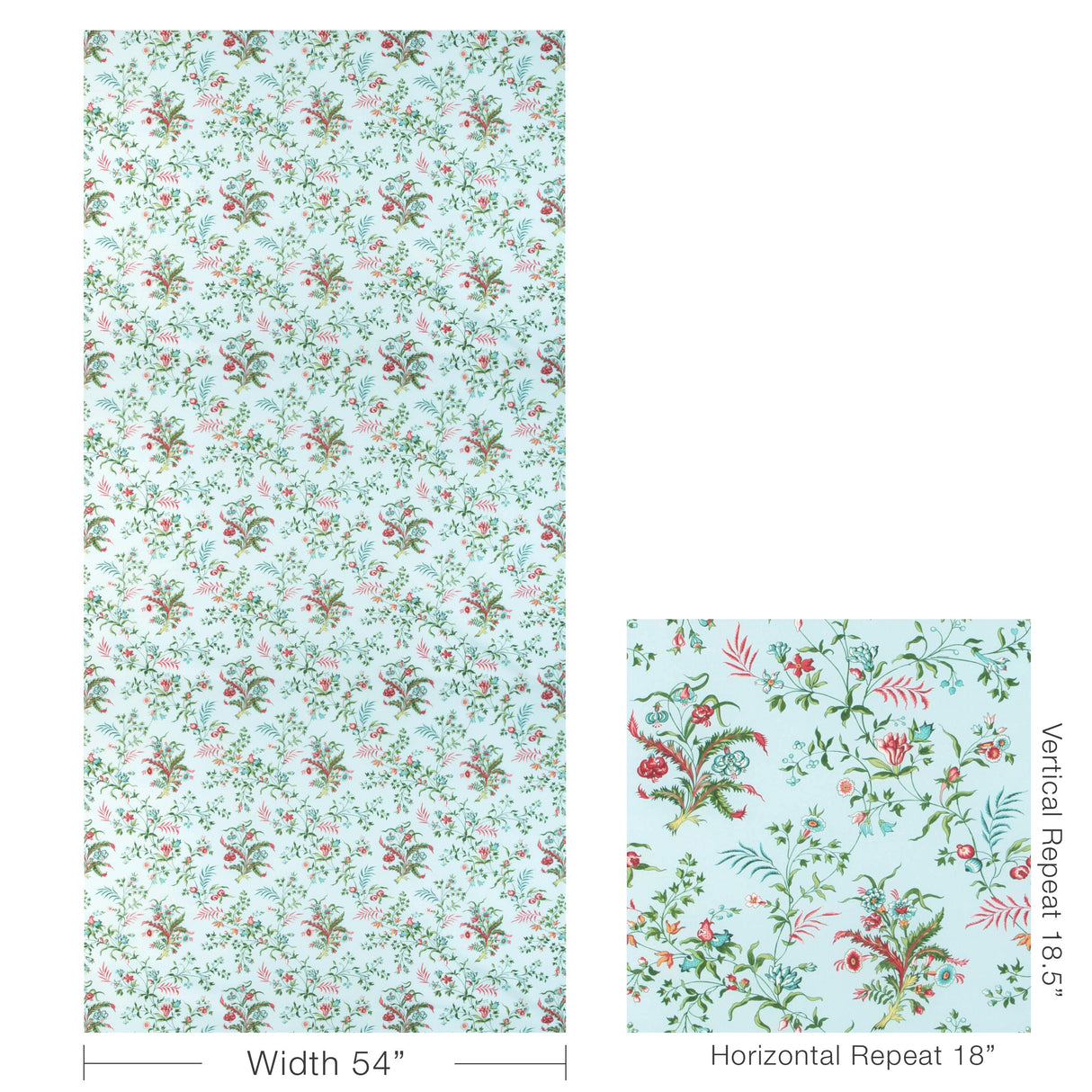 Brunschwig & Fils CHANCAY PRINT SKY/LEAF Fabric