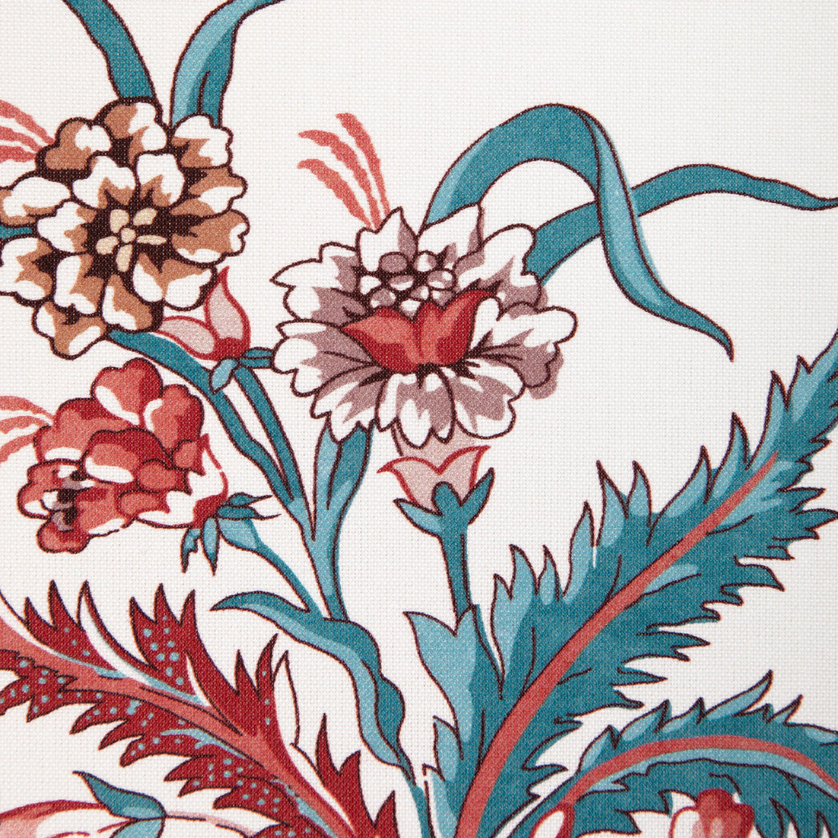 Brunschwig & Fils CHANCAY PRINT TEAL/ROSE Fabric