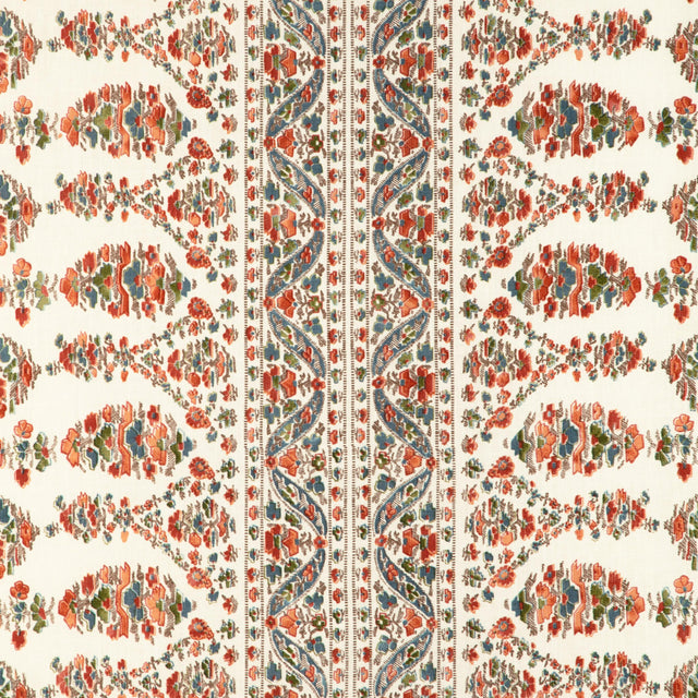 Brunschwig & Fils VISAN PRINT SKY/CORAL Fabric