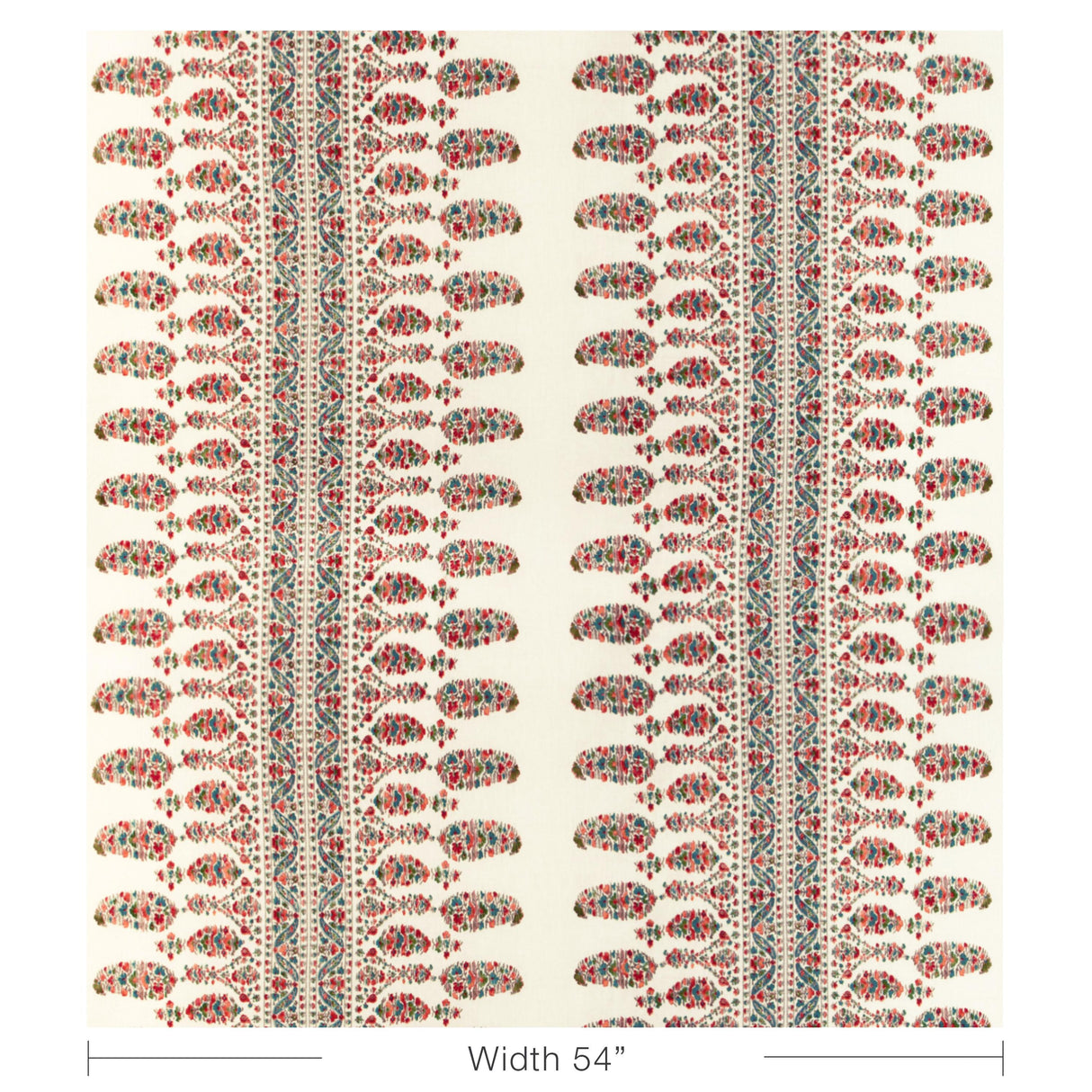 Brunschwig & Fils VISAN PRINT SKY/CORAL Fabric