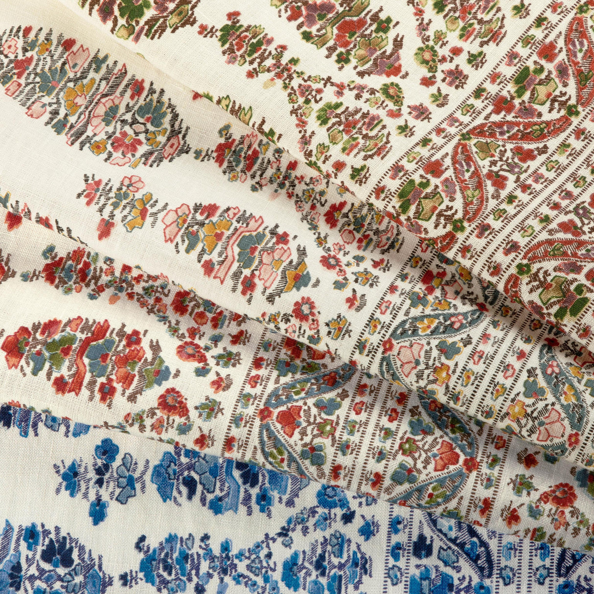 Brunschwig & Fils VISAN PRINT SKY/CORAL Fabric