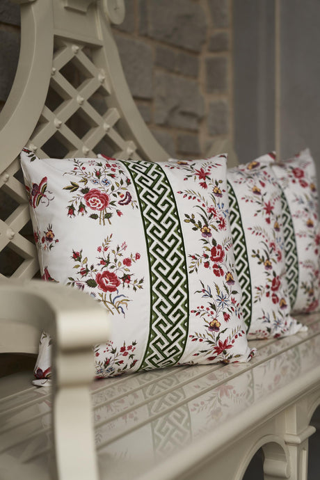 Brunschwig & Fils VISAN PRINT SKY/CORAL Fabric