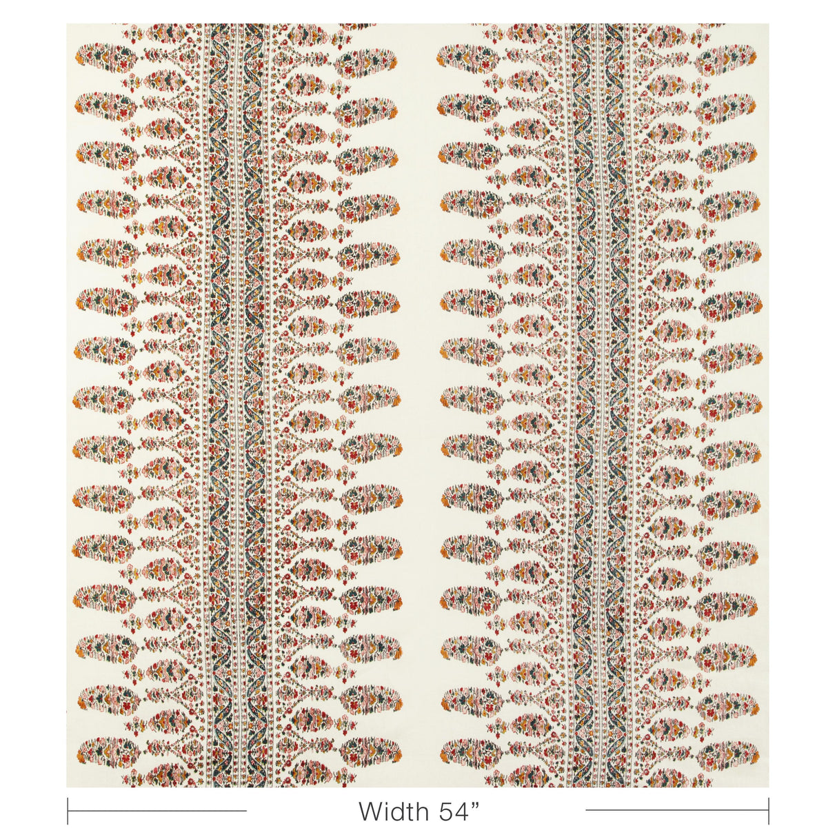 Brunschwig & Fils VISAN PRINT TEAL/ROSE Fabric