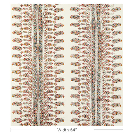 Brunschwig & Fils VISAN PRINT TEAL/ROSE Fabric