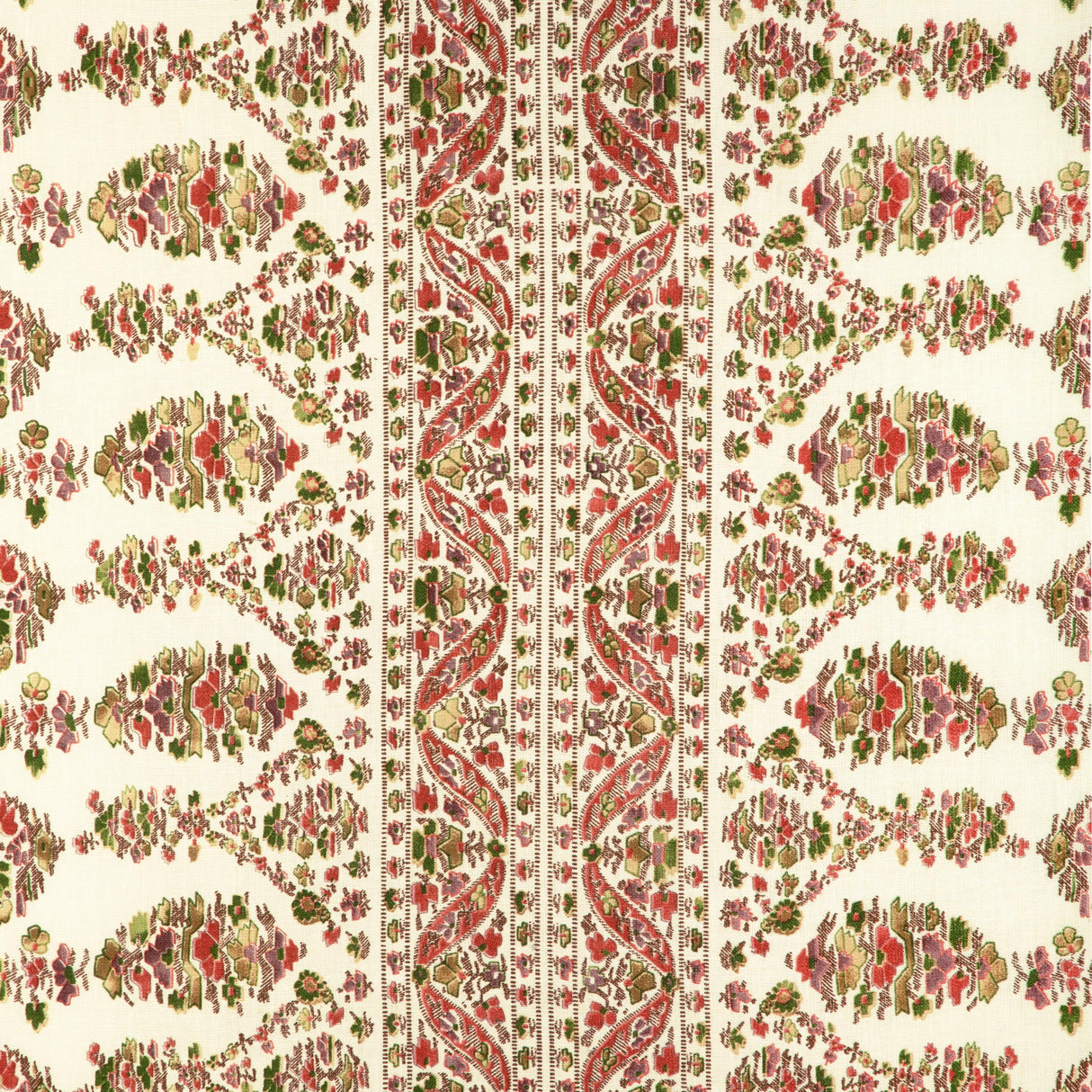 Brunschwig & Fils VISAN PRINT ROSE/LEAF Fabric