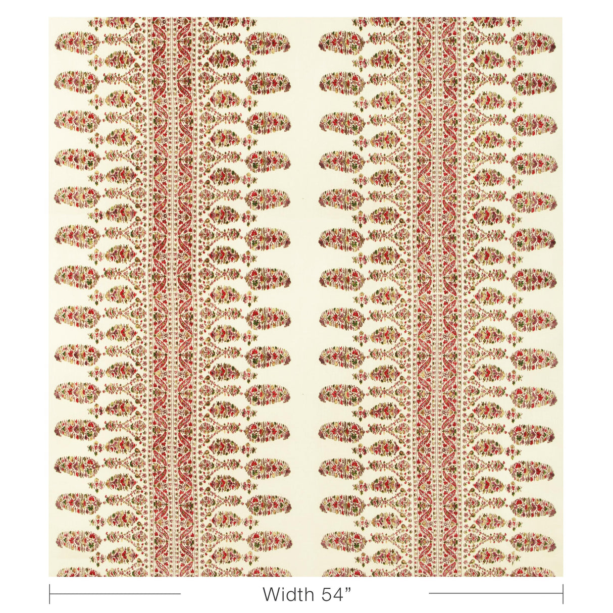 Brunschwig & Fils VISAN PRINT ROSE/LEAF Fabric