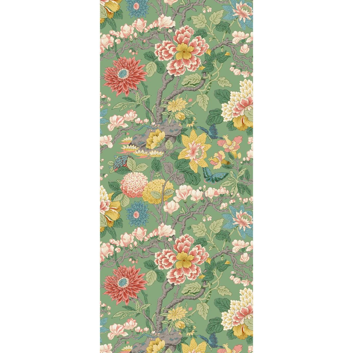 G P & J Baker LITTLE MAGNOLIA EMERALD Wallpaper