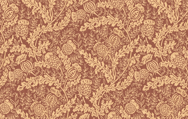 Mulberry MULBERRY THISTLE PLUM Wallpaper