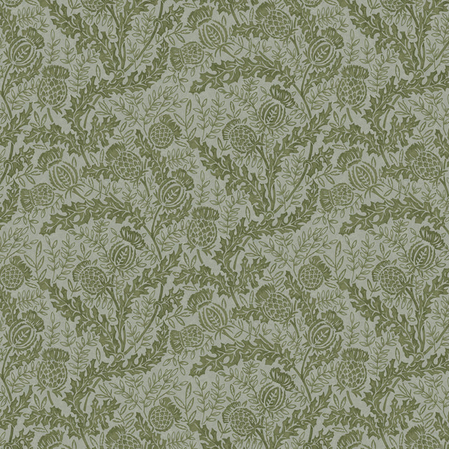 Mulberry MULBERRY THISTLE GREEN/TEAL Wallpaper
