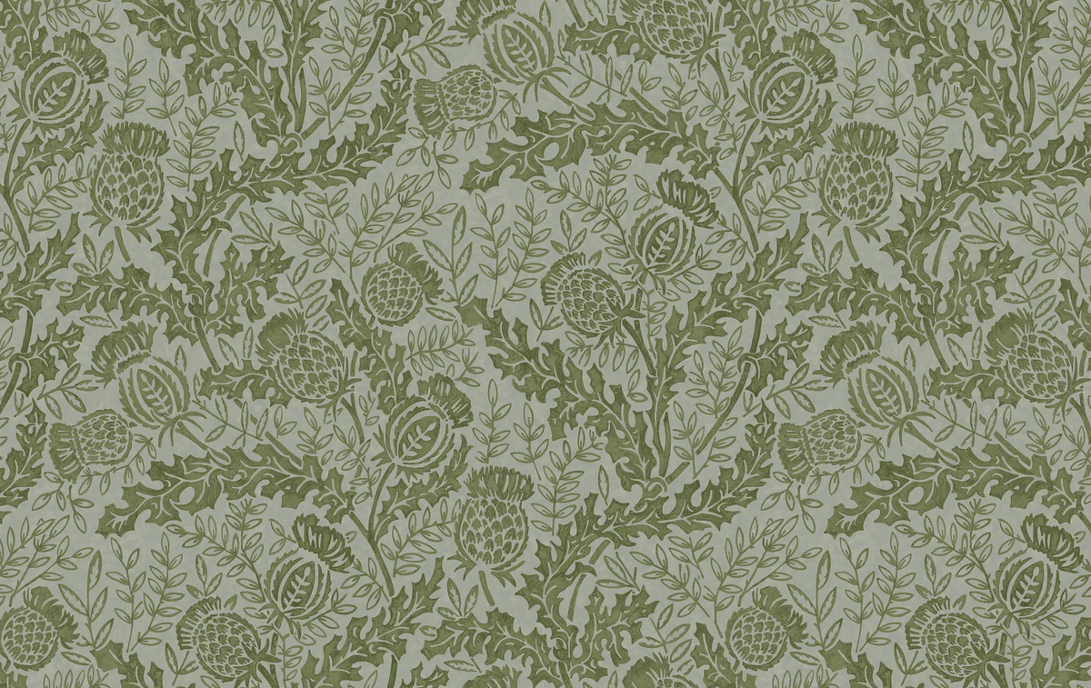 Mulberry MULBERRY THISTLE GREEN/TEAL Wallpaper