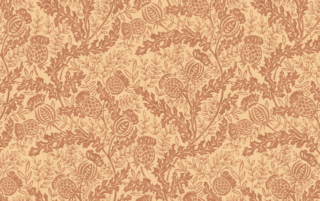 Mulberry MULBERRY THISTLE RUSSET Wallpaper