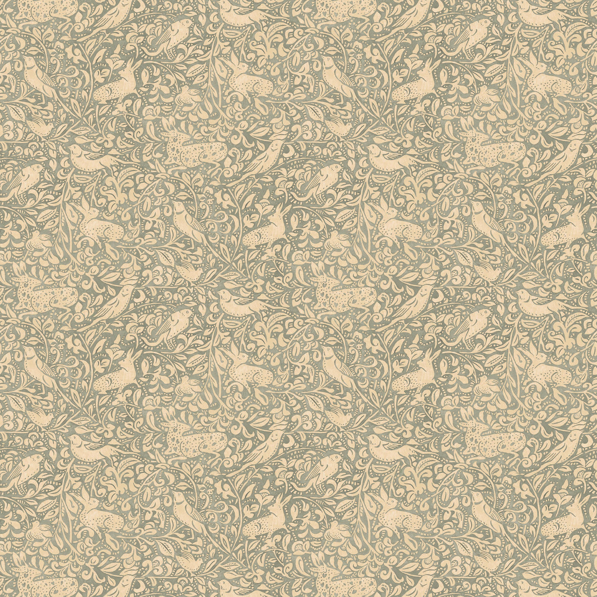 Mulberry HEDGEROW SOFT TEAL Wallpaper