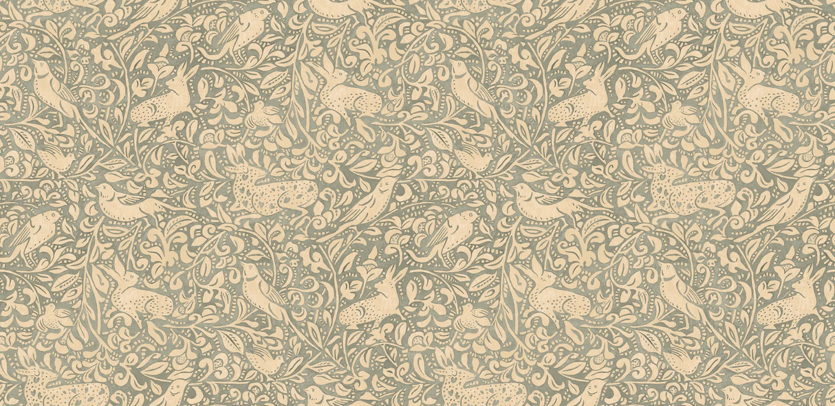 Mulberry HEDGEROW SOFT TEAL Wallpaper
