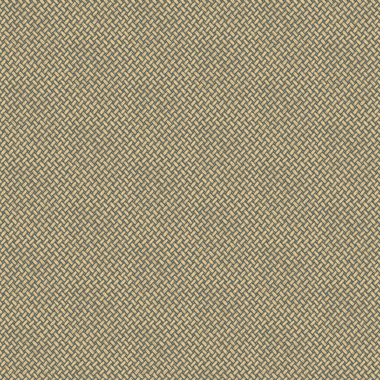 Mulberry BASKETWEAVE TEAL Wallpaper