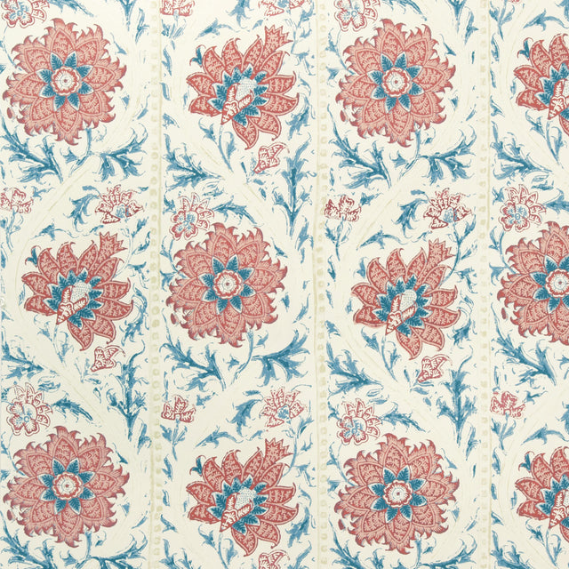 Lee Jofa CALICO VINE WP BLUE RED Wallpaper