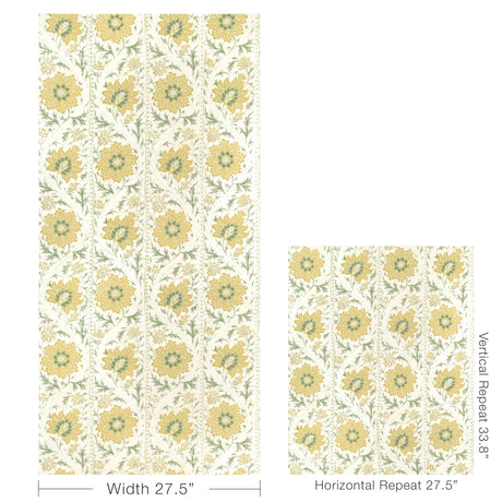 Lee Jofa CALICO VINE WP MARIGOLD Wallpaper