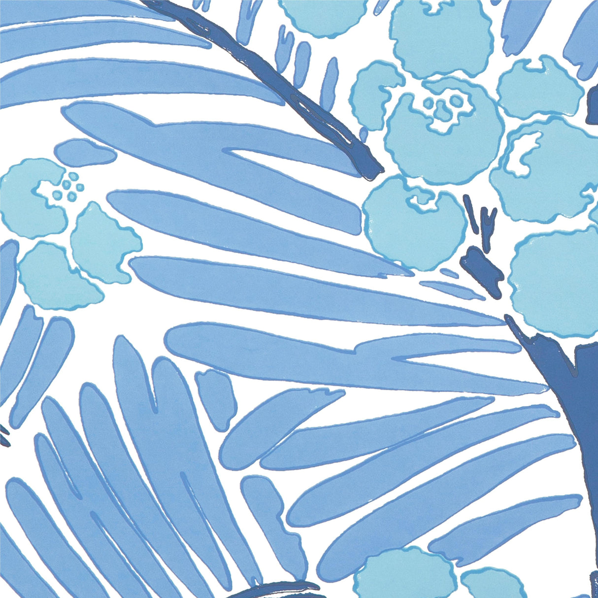 Brunschwig & Fils PALMAR BLUE Wallpaper