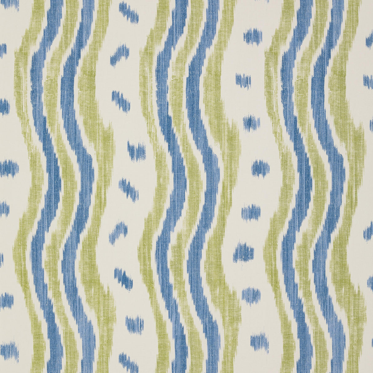 Lee Jofa IKAT STRIPE WP BLUE/LIME Wallpaper