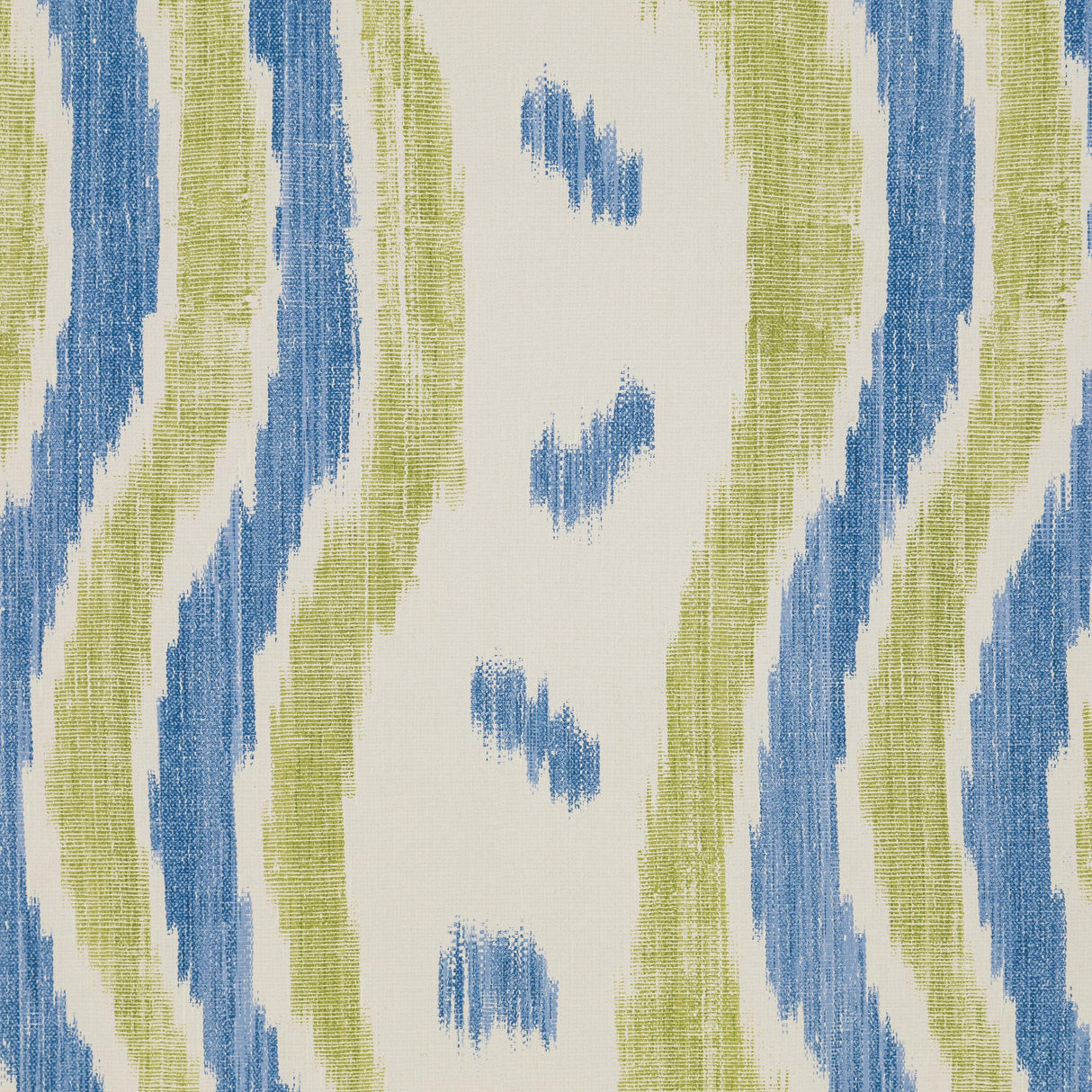 Lee Jofa IKAT STRIPE WP BLUE/LIME Wallpaper