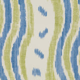 Lee Jofa IKAT STRIPE WP BLUE/LIME Wallpaper