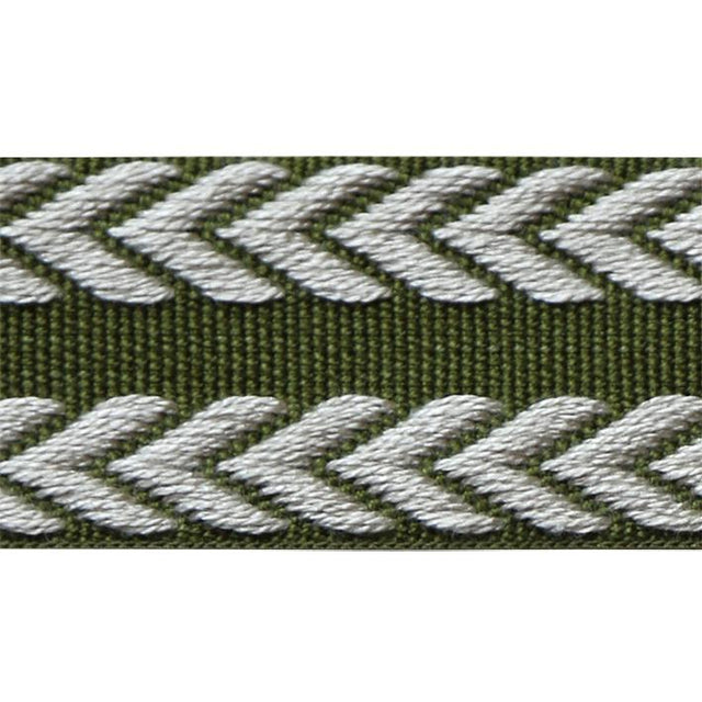 Lee Jofa CHEVRON BRAID OLIVE GREEN & FLAX Trim