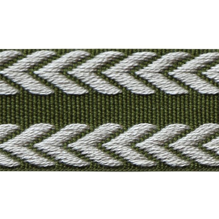 Lee Jofa CHEVRON BRAID OLIVE GREEN & FLAX Trim