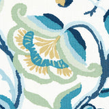 Schumacher Alexandra Vine Linen Navy & Leaf Fabric