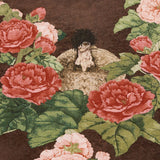 Schumacher Lady Hollyhock Brown Fabric