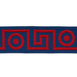 Schumacher Plato Tape Navy And Red Trim
